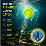 The OCTOPUS BUFFET "No Jigging Required" Fishing Lures - 5 Lures Per Pack!