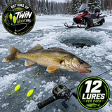 Bill McAllister's Bottoms "Up" Twin Hook"ers" ICE Fishing Lures - 12 Lures Per Pack