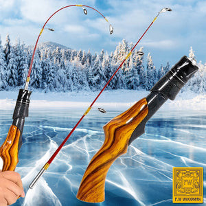 P.W. Woodman's "PISTOL" Grip LUXURY Ice Fishing Rod - Collectors Edition