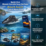 The "Stealth Fishing" SONAR Remote Controlled Portable Boat  w/ Enriched Wireless Sonar Data - New Arrival for 2026!