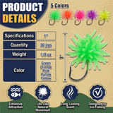 Ice Fishing "Star Urchin" Jigs (1/8 oz) - 30 Pack - NEW!