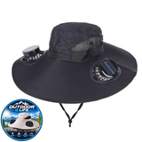 Outdoor 4 Life's Solar Powered "COOLING FAN" Tilley/Bucket Hat - Keeps Your Face & Upper Body Cool!