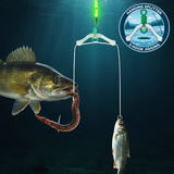 Ice Fishing Two Hook HANGING "SPLITTER" Designed For Jigging - Two Hooks, One Line, Better Odds - Value 50 Pack!