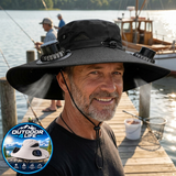 Outdoor 4 Life's Solar Powered "COOLING FAN" Tilley/Bucket Hat - Keeps Your Face & Upper Body Cool!