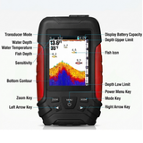 Ice Fishing "Hardwater Hunter" PRO FISH FINDER w/ Built-in Dual Sonar Setting (20° or 60° Transducer Mode)