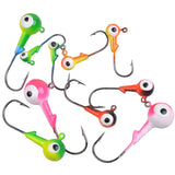 Ice Fishing Bright Double Eyed Jigs - Super Value 80 pack