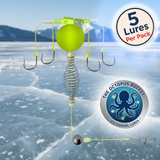 The OCTOPUS BUFFET "No Jigging Required" Ice Fishing Lures - 5 Lures Per Pack!
