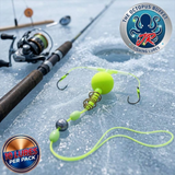 The OCTOPUS BUFFET JUNIOR "No Jigging Required" ICE Fishing Lures - 10 Lures Per Pack!
