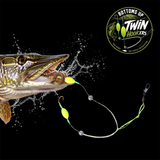 Bottoms "Up" Twin Hook"ers" Fishing Lures - 6 Lures Per Pack & They Glow!