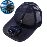Outdoor 4 Life's Solar Powered "COOLING FAN" Baseball Cap - Keeps Your Face & Upper Body Cool!