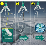 Ice Fishing Two Hook HANGING "SPLITTER" Designed For Jigging - Two Hooks, One Line, Better Odds - Value 50 Pack!