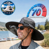 Outdoor 4 Life's Solar Powered "COOLING FAN" Tilley/Bucket Hat - Keeps Your Face & Upper Body Cool!