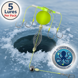The OCTOPUS BUFFET "No Jigging Required" Ice Fishing Lures - 5 Lures Per Pack!