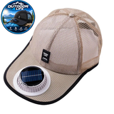 Outdoor 4 Life's Solar Powered "COOLING FAN" Baseball Cap - Keeps Your Face & Upper Body Cool!