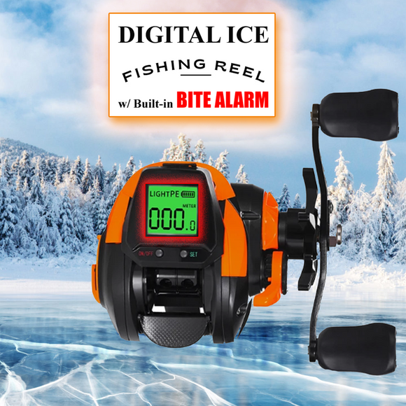depth fishing reel ICE FISHING Digital LCD Depth of Line Reel w/ Built-In Sound & Flashin – Thirsty Buyer Outdoors