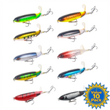 Top Water "360° Spinning Tail" Minnow - Value 10 Pack