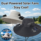 Outdoor 4 Life's Solar Powered "COOLING FAN" Tilley/Bucket Hat - Keeps Your Face & Upper Body Cool!