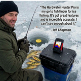 Ice Fishing "Hardwater Hunter" PRO FISH FINDER w/ Built-in Dual Sonar Setting (20° or 60° Transducer Mode)