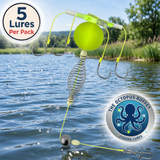 The OCTOPUS BUFFET "No Jigging Required" Fishing Lures - 5 Lures Per Pack!