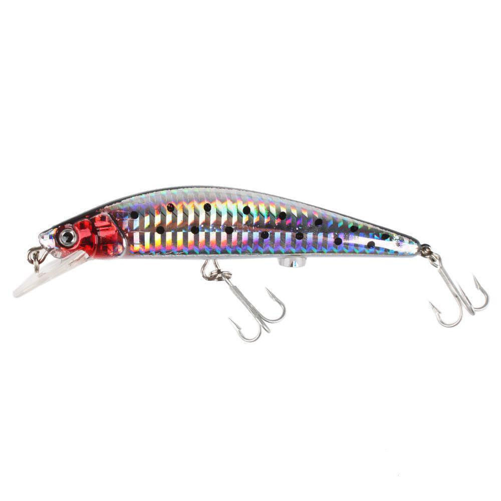 LED Flashing Fishing Lures Underwater Bait Metal Electronic Lures with Treble Hook Fishing Tackle Accessories Bass and Trout Fishing Lures Slowing