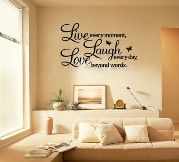 Live, Laugh, Love Wall Art Decal Text - Thirsty Buyer