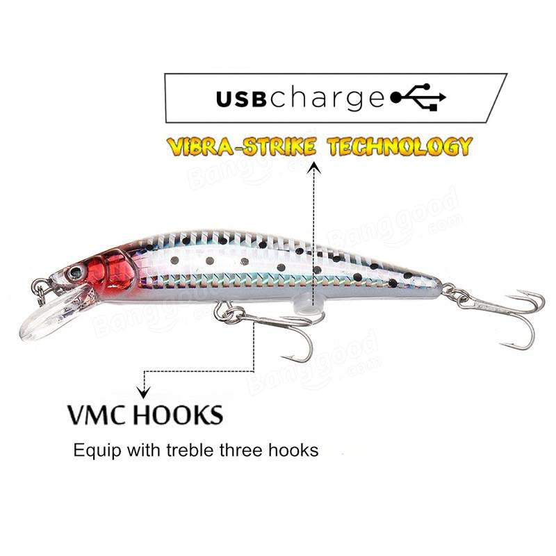 Electronic wobbler with LED backlight Twitching Lure bait for