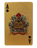 24k Gold "HIGH STAKES" Texas Hold'em Poker Playing Cards w/ BONUS Mahogany Collectors Box - Thirsty Buyer - 4