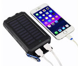 Solar Battery Dual Power-Bank CHARGER for SMARTPHONES - WaterProof w/ Built-in Lights & Compass - Thirsty Buyer - 2