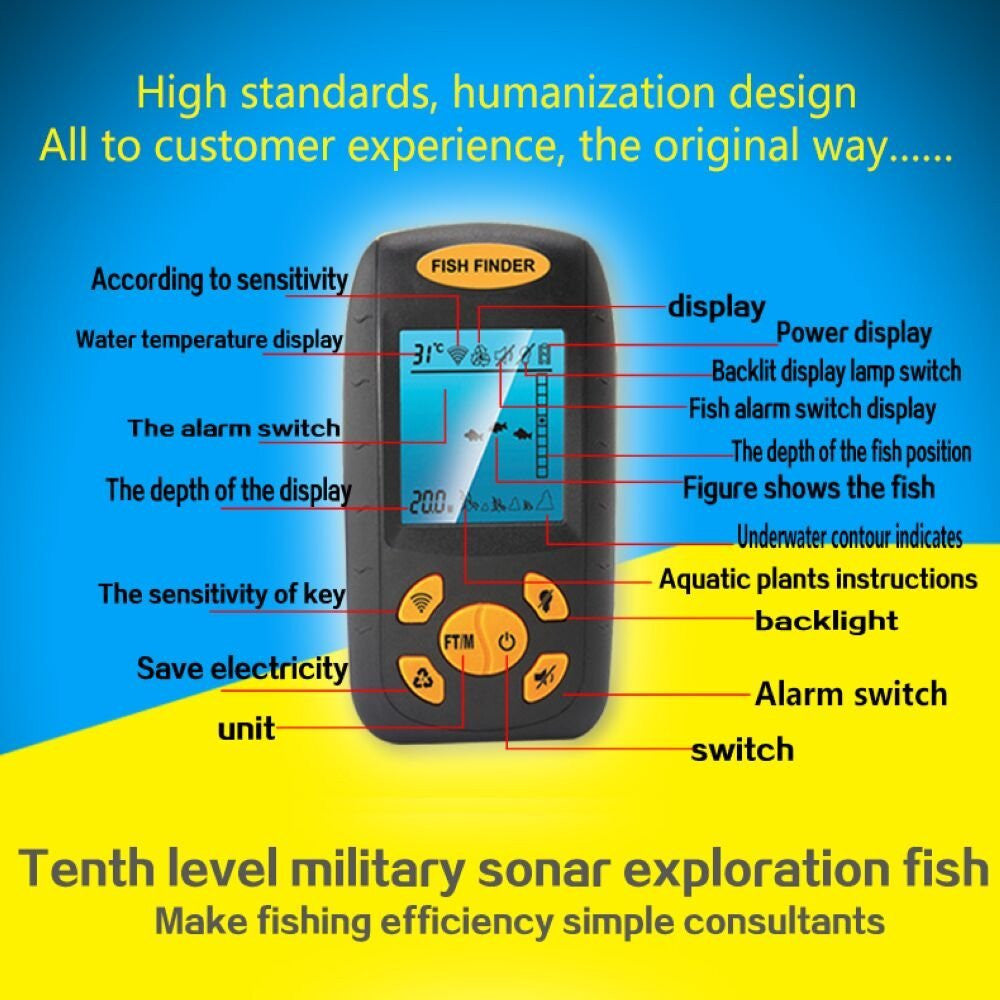2016 fish finders Mobile "Pocket Portable" LCD Fish Finder V1.5