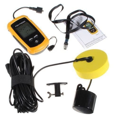 Ice Fishing Pocket Portable LCD Mobile Sonar Fish Finder w/ LED