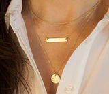 Women's 2 piece 3 Level Gold Pendant CHARMS Chain Necklace -  - 1