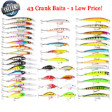 Thirsty's SUPER LURE DEAL - 43 Crank Bait Minnow Lures