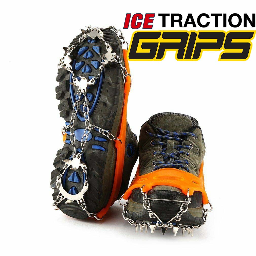 Ice Fishing STRETCH-ON BOOT TRACTION ICE GRIPS - Anti Slip Grips tha –  Thirsty Buyer