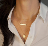 Women's 2 piece 3 Level Gold Pendant CHARMS Chain Necklace -  - 5