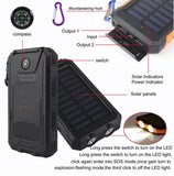 Solar Battery Dual Power-Bank CHARGER for SMARTPHONES - WaterProof w/ Built-in Lights & Compass - Thirsty Buyer - 4