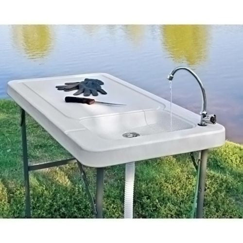Fishing & Hunting Portable Outdoor Cleaning Table w/ Wet Sink