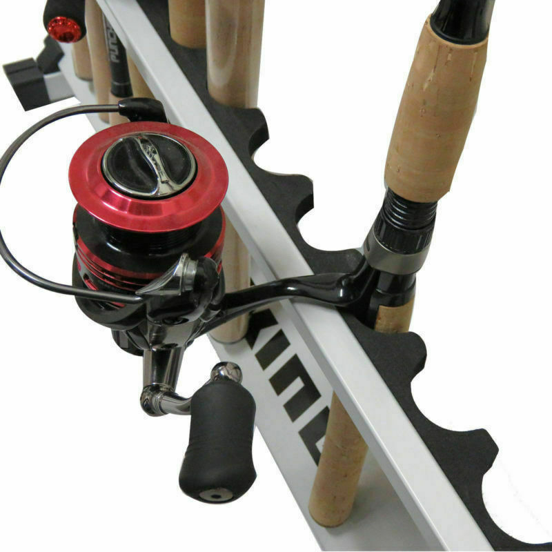 24-Rack Portable Aluminum Fishing Rod Holder - Holds 24 Rods