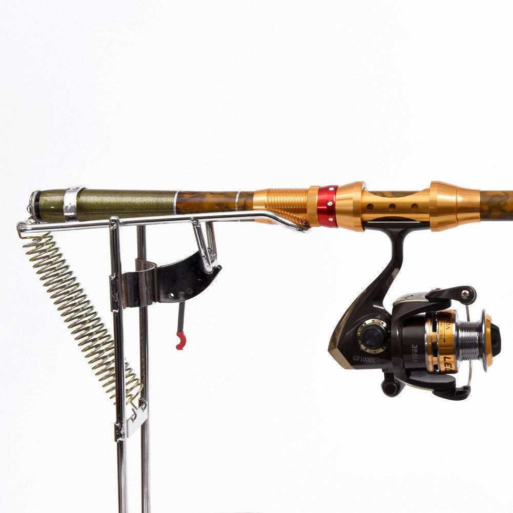 double spring fishing rod holder Hook Setter's Double Spring Auto "Activated" Fishing Rod Bracket – Thirsty Buyer Outdoors