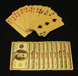 24k Gold "HIGH STAKES" Texas Hold'em Poker Playing Cards w/ BONUS Mahogany Collectors Box - Thirsty Buyer - 9