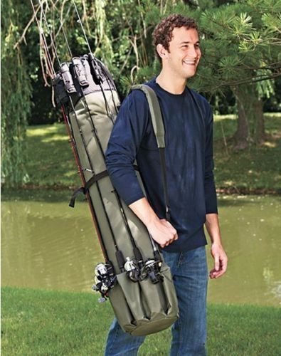 Bass'n Bill's 5-Rod Fishing Carrying Bag w/ Loads of Extra Storage –  Thirsty Buyer