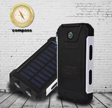 Solar Battery Dual Power-Bank CHARGER for SMARTPHONES - WaterProof w/ Built-in Lights & Compass - Thirsty Buyer - 3