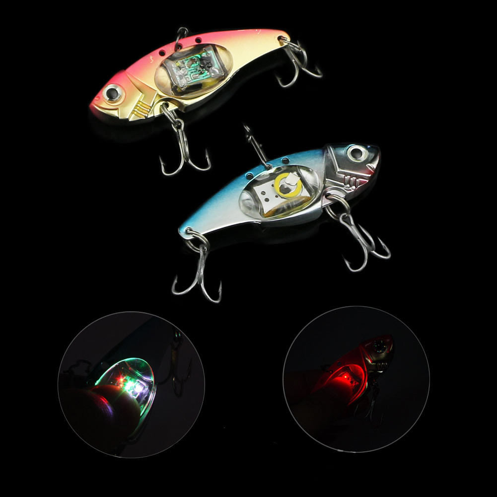 Vbest life Fishing Lure Light Deep Underwater Saltwater Freshwater Lures  Attractant Light Water-Triggered LED Lighted Bait Flasher (Blue)