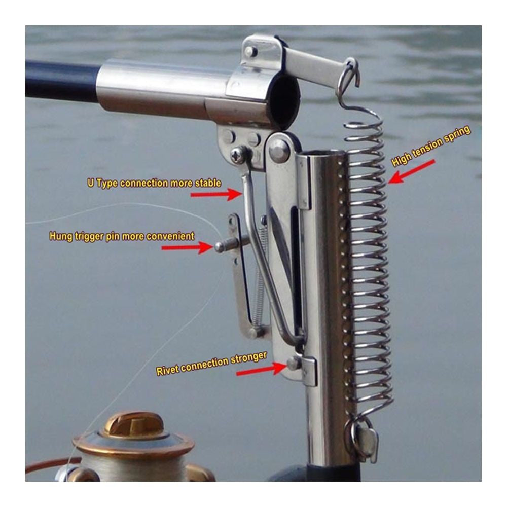 Automatic Spring Fishing Rod Holder With Hook Setter Adjustable For  Saltwater Fishing Rod Use Excellent