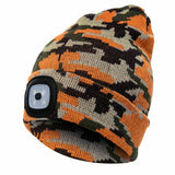 Ice Fishing Winter Toque w/ Built-in Bright LED Light - Handsfree Lighting!