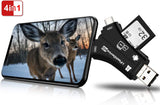 Trail Camera "Instant Transfer" SD MEMORY CARD READER 4 in 1 Pro