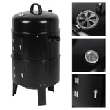 3-in-1 "Portable" Charcoal Outdoor BBQ Smoker, Grill, & Roaster