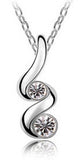Women's Silver Crystals TWIST Pendant Necklace - Assorted Colors - Thirsty Buyer - 5