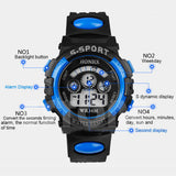 Boys Super Athelete Sports Stop Watch Digital LED - Red -  - 2