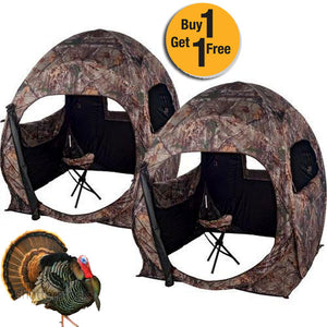 Buy 1 Get the 2nd FREE (Limited Time) - 2 MAN Hunter's Realtree Camo Ground Blind w/ 2 Free Blind Chairs! - Thirsty Buyer - 1