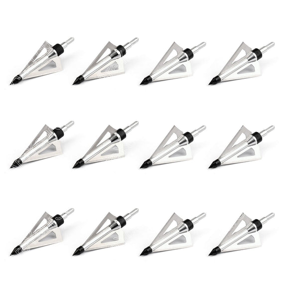 12 Pack of 3-Blade 100gr Arrow Broadheads - SUPER VALUE PACK